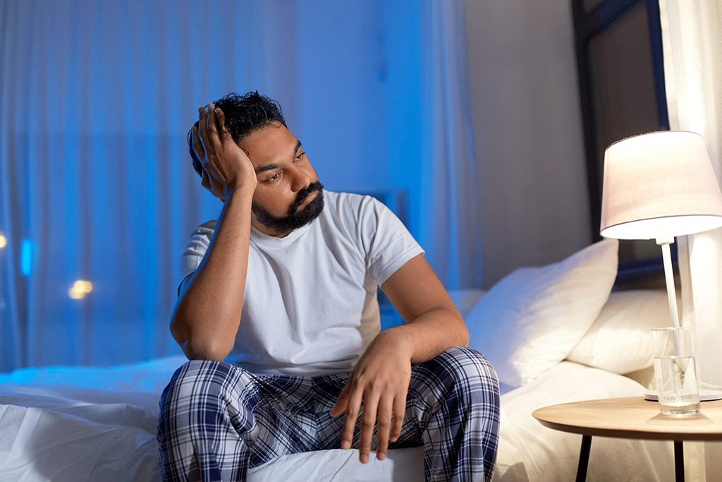 man having insomia